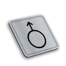 Tabliczka aluminiowa toaleta męska - wc14