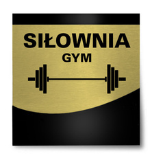 Tabliczka hotelowa Siłownia GYM Gold Layer