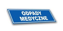 Tabliczka PCV - Odpady medyczne
