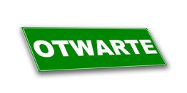 Tabliczka PCV - Otwarte