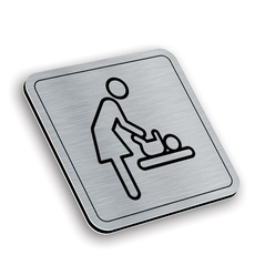 Tabliczka aluminiowa pomieszczenie do przewijania dzieci - wz2