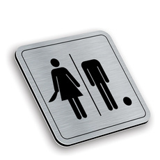 Tabliczka aluminiowa toaleta damsko-męska - wz11