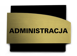 Tabliczka hotelowa Administracja Gold Layer