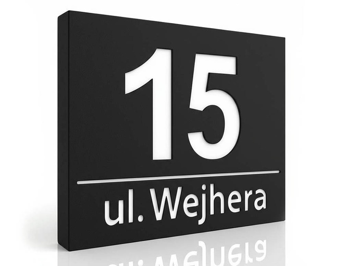 Podświetlany numer domu wzP2