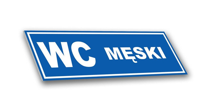 Tabliczka PCV - WC męski