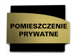 Tabliczka hotelowa Pomieszczenie prywatne Gold Layer