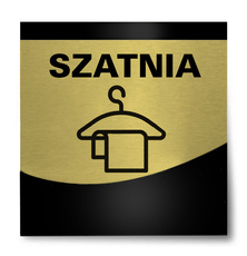 Tabliczka hotelowa Szatnia v2 Gold Layer
