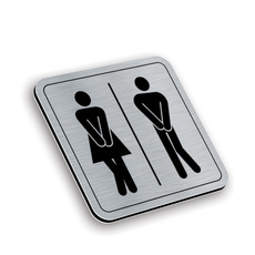 Tabliczka aluminiowa toaleta damsko-męska - wz2