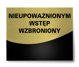 Tabliczka hotelowa Zakaz wprowadzania zwierząt Gold Layer