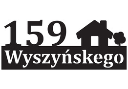 Numer na dom z czarnej plexi PL9