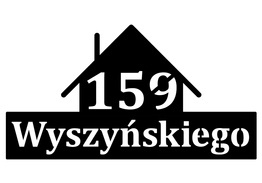 Numer na dom z czarnej plexi PL8