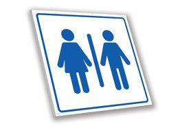 Tabliczka PCV - Toaleta damska i męska