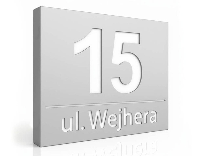 Podświetlany numer domu wzP2