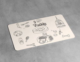 Personalizowana mata pod miskę psa / kota - 0011