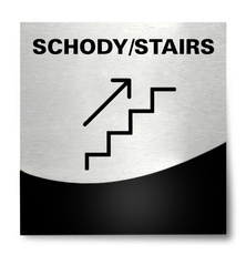 Tabliczka hotelowa Schody w górę Silver Layer