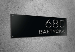 Aluminiowa tabliczka adresowa v1