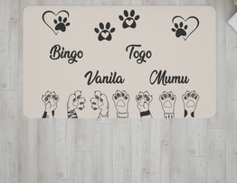 Personalizowana mata pod miskę psa / kota - 0012