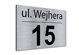 Aluminiowa tabliczka adresowa wz1