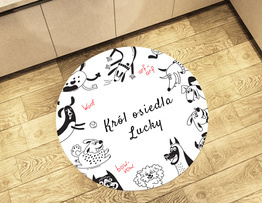 Personalizowana mata pod miskę psa - 0024