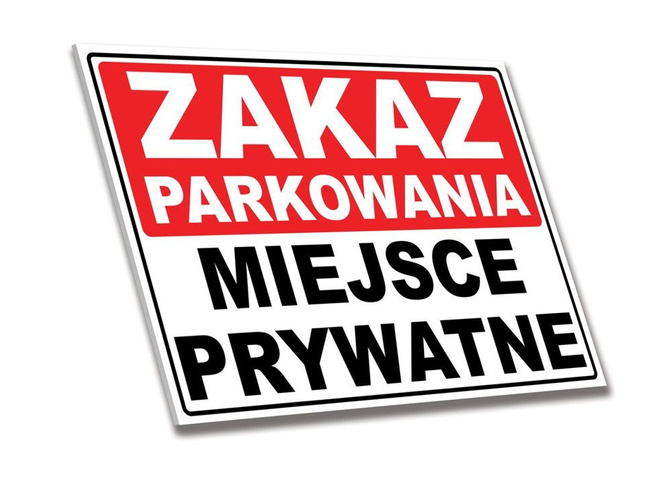 Tabliczka PCV - Zakaz Parkowania Miejsce Prywatne