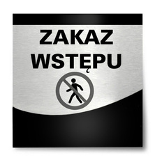 Tabliczka hotelowa Zakaz wstępu v2 Silver Layer