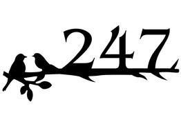 Numer na dom z czarnej plexi PL7