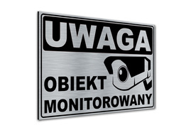 Tabliczka aluminiowa - Obiekt monitorowany - M6