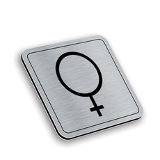 Tabliczka aluminiowa toaleta damska - wz6