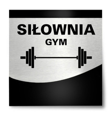 Tabliczka hotelowa Siłownia GYM Silver Layer