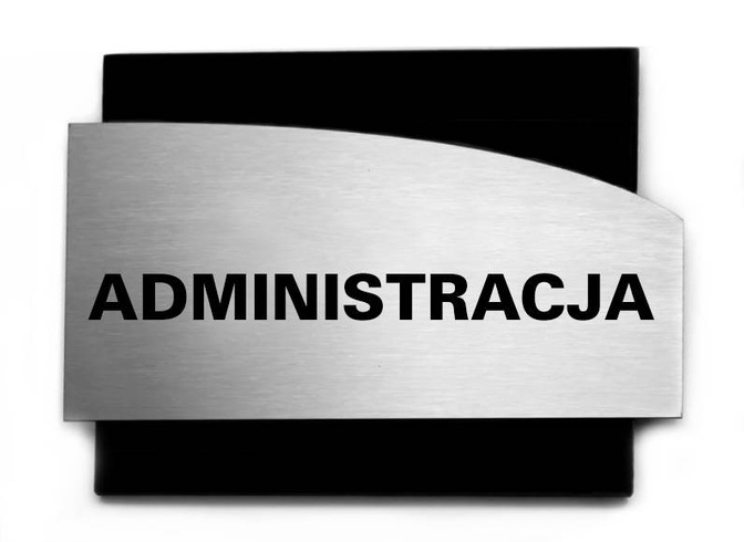 Tabliczka hotelowa Administracja Silver Layer