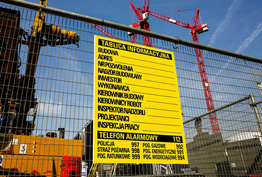Tablica budowlana informacyjna Pionowa