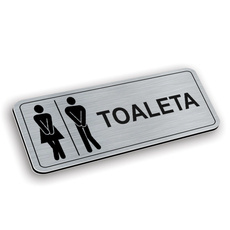 Tabliczka aluminiowa toaleta damsko-męska - wz19