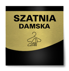 Tabliczka hotelowa Szatnia damska Gold Layer