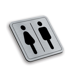 Tabliczka aluminiowa toaleta damsko-męska - wz3