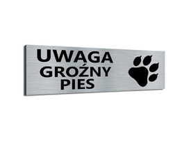 Tabliczka aluminiowa - Uwaga Groźny Pies - GP8