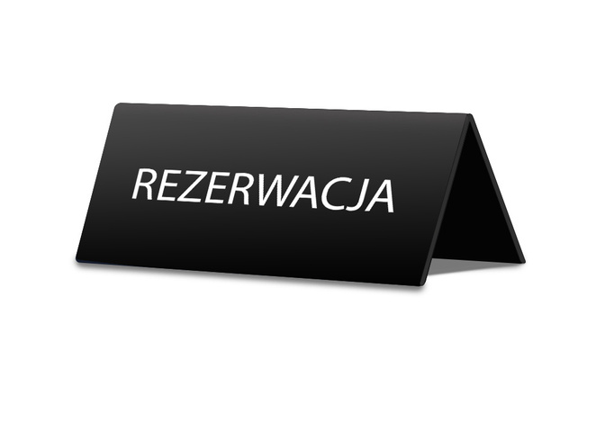 Tabliczka na stół - Rezerwacja 10cm x 5cm