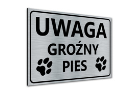 Aluminionwa tabliczka ostrzegawcza Uwaga Pies GP4