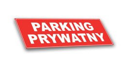 Tabliczka PCV - Parking prywatny