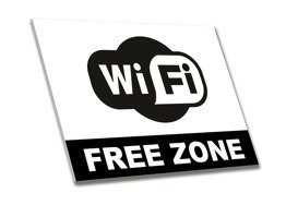 Tabliczka PCV - WiFi Free Zone black