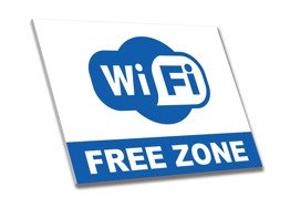 Tabliczka PCV - WiFi Free Zone blue
