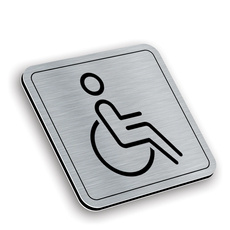 Tabliczka aluminiowa toaleta dla niepełnosprawnych - wz3