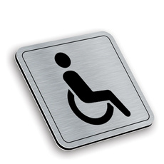 Tabliczka aluminiowa toaleta dla niepełnosprawnych - wz4
