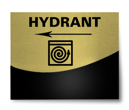 Tabliczka hotelowa Hydrant w lewo Gold Layer