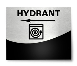 Tabliczka hotelowa Hydrant w lewo Silver Layer
