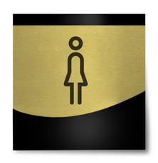 Tabliczka hotelowa WC damska v2 Gold Layer