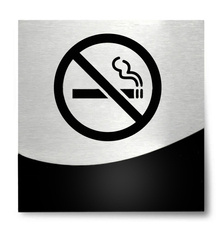 Tabliczka hotelowa Zakaz palenia Silver Layer