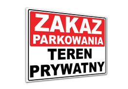Tabliczka ostrzegawcza PCV Zakaz Parkowania ZK5