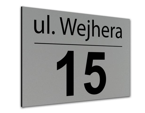 Aluminiowa tabliczka adresowa wz1