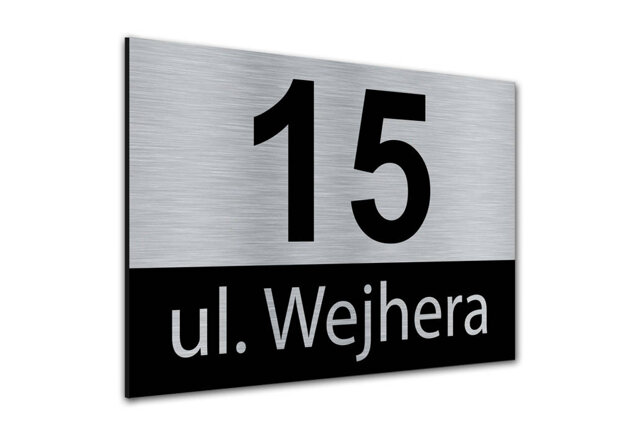 Aluminiowa tabliczka adresowa wz4