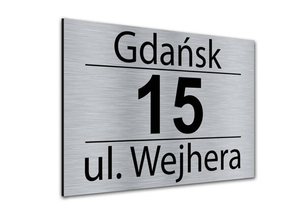 Aluminiowa tabliczka adresowa wz7